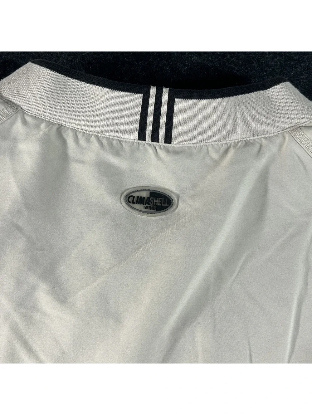 Adidas Vintage Windbreaker Pullover Jacket Size 2XL Beige V-Neck Lightweight